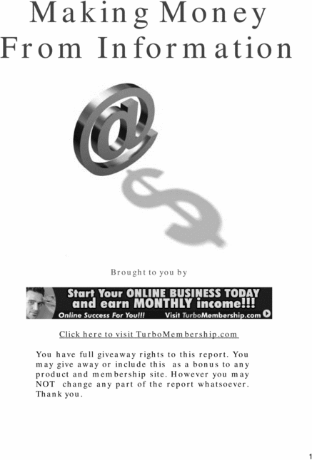 Product picture Making big Money