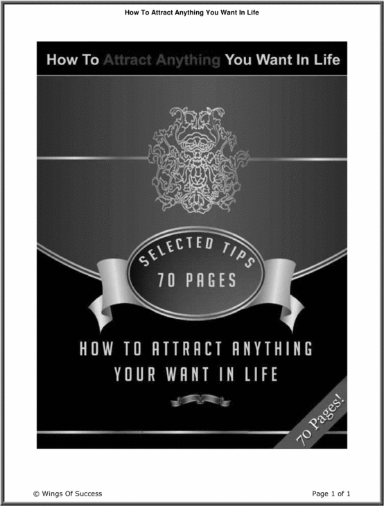 Product picture How to Attract Anything You Want in Life!! 